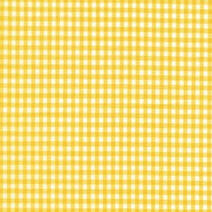 White and Yellow Gingham Homespun Cotton Polyester Blend Fabric by Yard or by FQ - 1/8 inch check