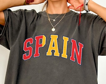 Spain Shirt Comfort Colors, Spain Football Shirt, Spain Pride T Shirt, Spain Fan Apparel, Gift for Spain Lovers, Espana Tshirt