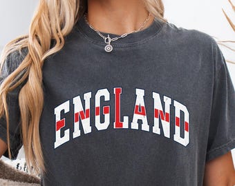 Comfort Colors England Shirt, England Football Team Fan T-Shirt, England Football Cup Shirt, English Football Lover Gift, England Tee