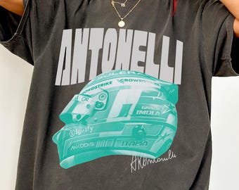 Camiseta vintage de Kimi Antonelli, camiseta de carreras de F1, camiseta retro de Fórmula 1, ropa de automovilismo, merchandising de Fórmula 1, regalo para fans de Antonelli
