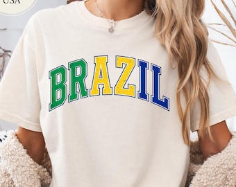 Comfort Colors Brazil Shirt, Brazil Football Shirt, Brazil Pride T Shirt, Brazil Fan Apparel, Brazil Football Team Fan Tshirt, Brasil Shirt