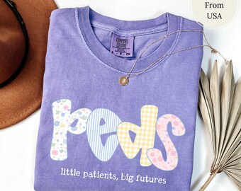 Comfort Colors® Pediatric Nurse Shirt, Cute Peds Nurse Tee, Pediatrician Gift Idea, PICU Nurse Appreciation Top, Future Pediatric Crew Shirt