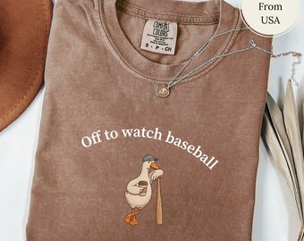 Camiseta divertida de béisbol para mamá, ganso, colores cómodos, camiseta de béisbol para mamá, papá, hermano y hermana, regalo para el Día del Padre.