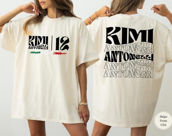 Camiseta vintage de Kimi Antonelli de F1, camiseta gráfica Formula Racing Comfort Colors®, camiseta de fan de Antonelli para Grand Prix Motorsport, ropa para el día de la carrera.