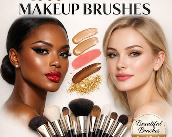 Procreate Face Makeup Brush Set | 1000+ Portrait, Eye, Lip (Digital Download)