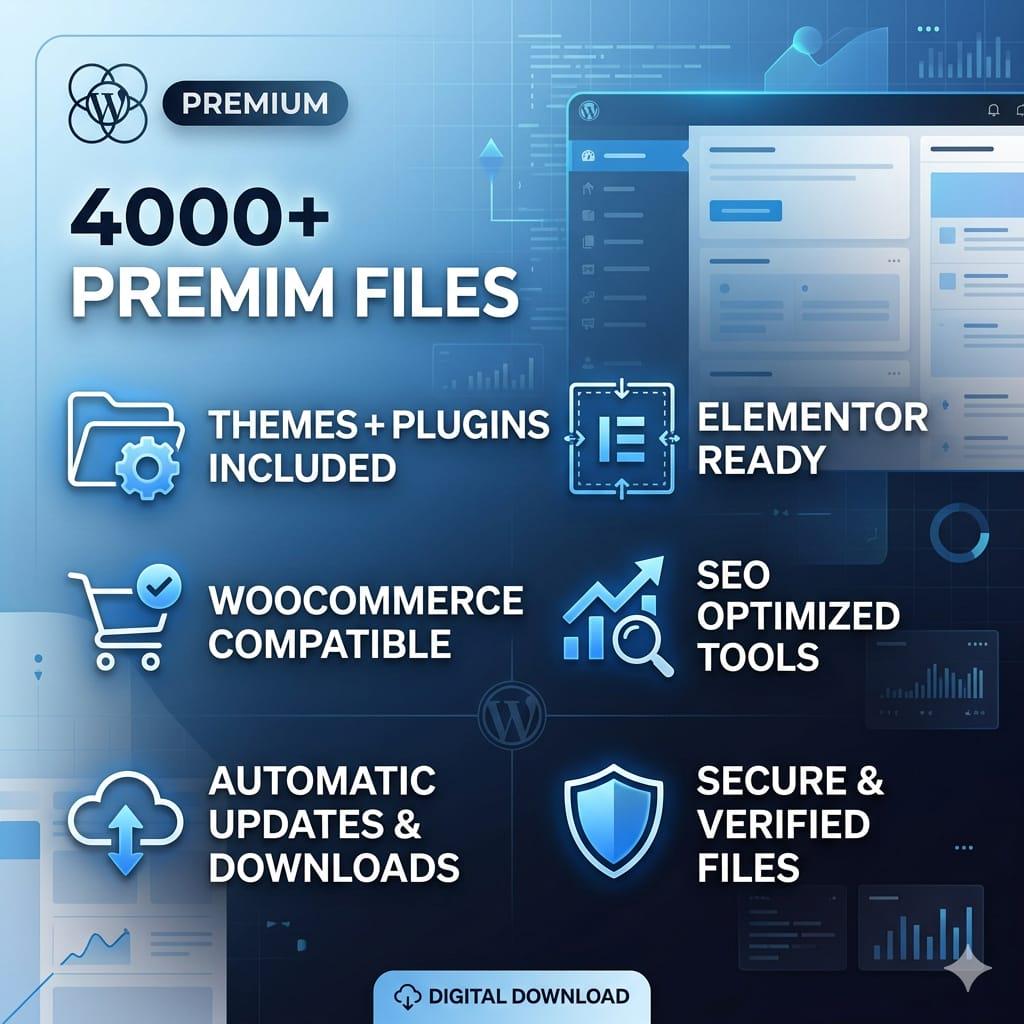 4000+ Wordpress Themes Plugins Bundle | Elementor, Woocommerce, SEO ...