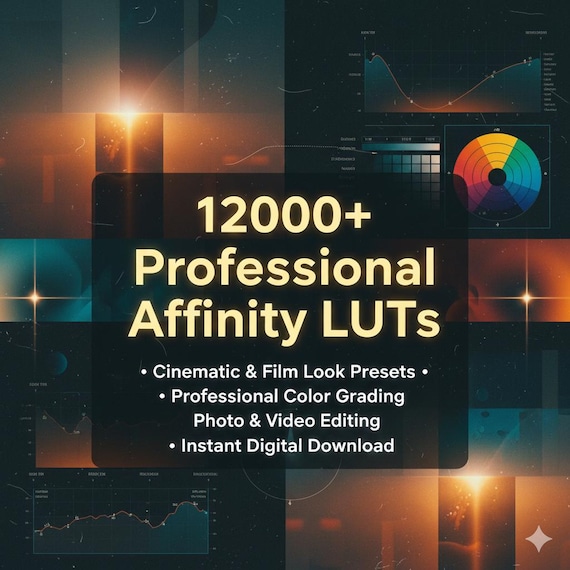 12000+ Affinity LUTs Bundle | Professional Cinematic Color Grading Presets for Photo & Video