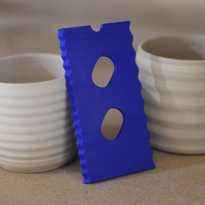 Dual Wiggle Rib - Wavy Rib Tool for Pottery / Ceramics Shaping / 3d Print