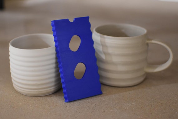 Dual Wiggle Rib - Wavy Rib Tool for Pottery / Ceramics Shaping / 3d Print