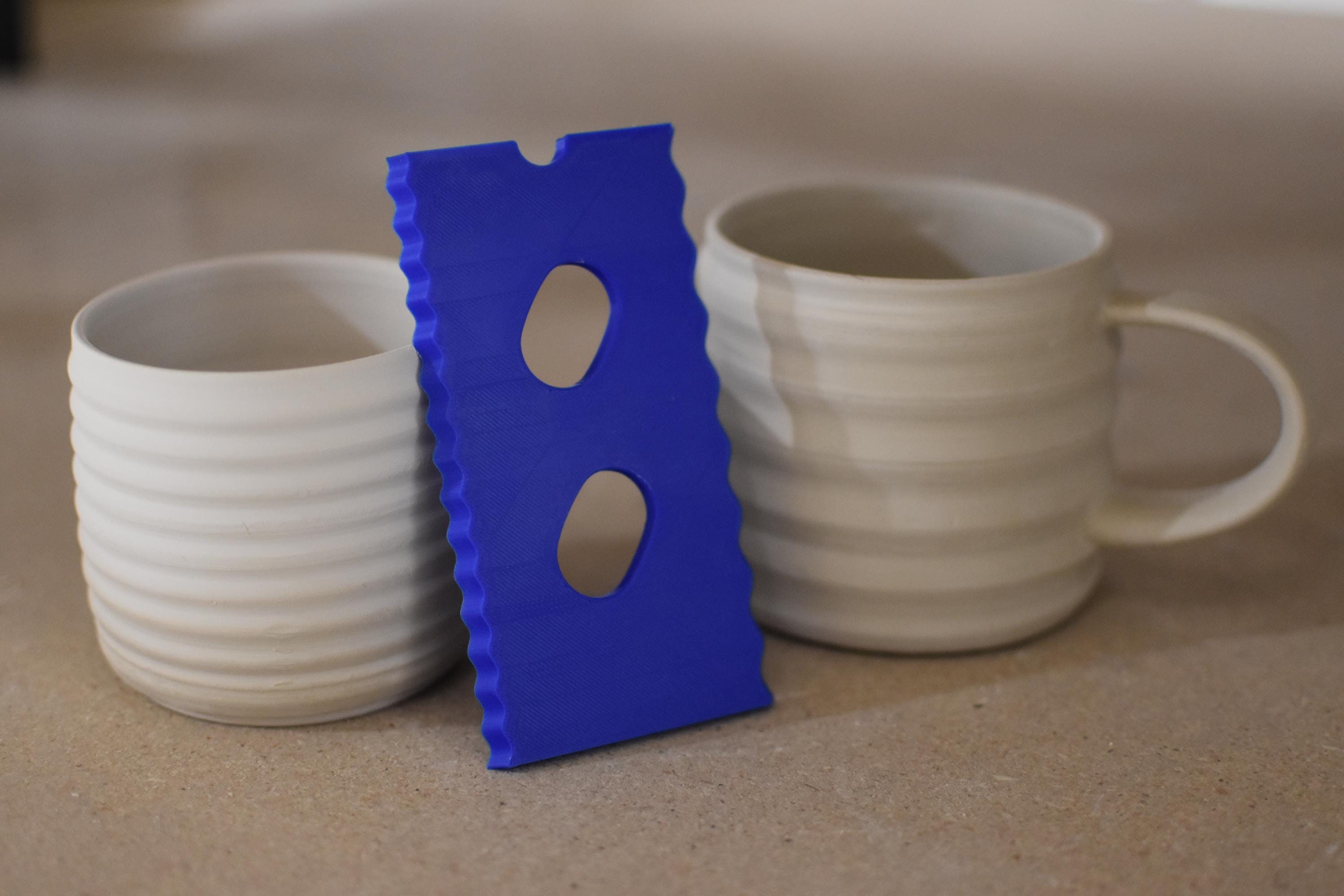 Dual Wiggle Rib - Wavy Rib Tool for Pottery / Ceramics Shaping / 3d Print