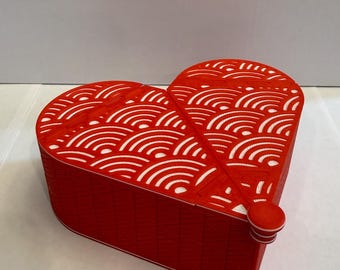 Heart-Shaped Origami Box with Double Swing Lids – Gift Box
