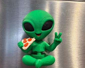 Alien Fridge Magnet, Sci-Fi Kitchen Decor, Quirky Space Gift