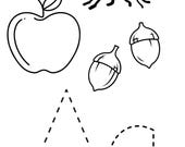 ABC Tracing Printable Alphabet Preschool Worksheet Homeschool Education Worksheet A-Z  Learning Printable Tracing ABC Letter Recognition