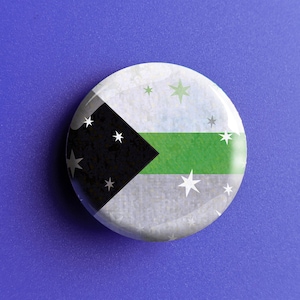 Starry Demiromantic Pride Flag - Button Pin