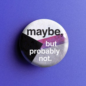 Maybe - Demi Pride Button Pin