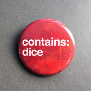 Contains Dice - Button Pin