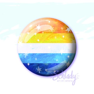 Starry Aroace Pride Flag - Button Pin