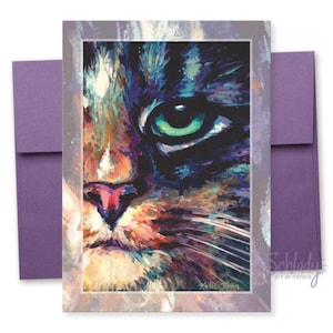 Le visage de Carter - Cat Art Notecard