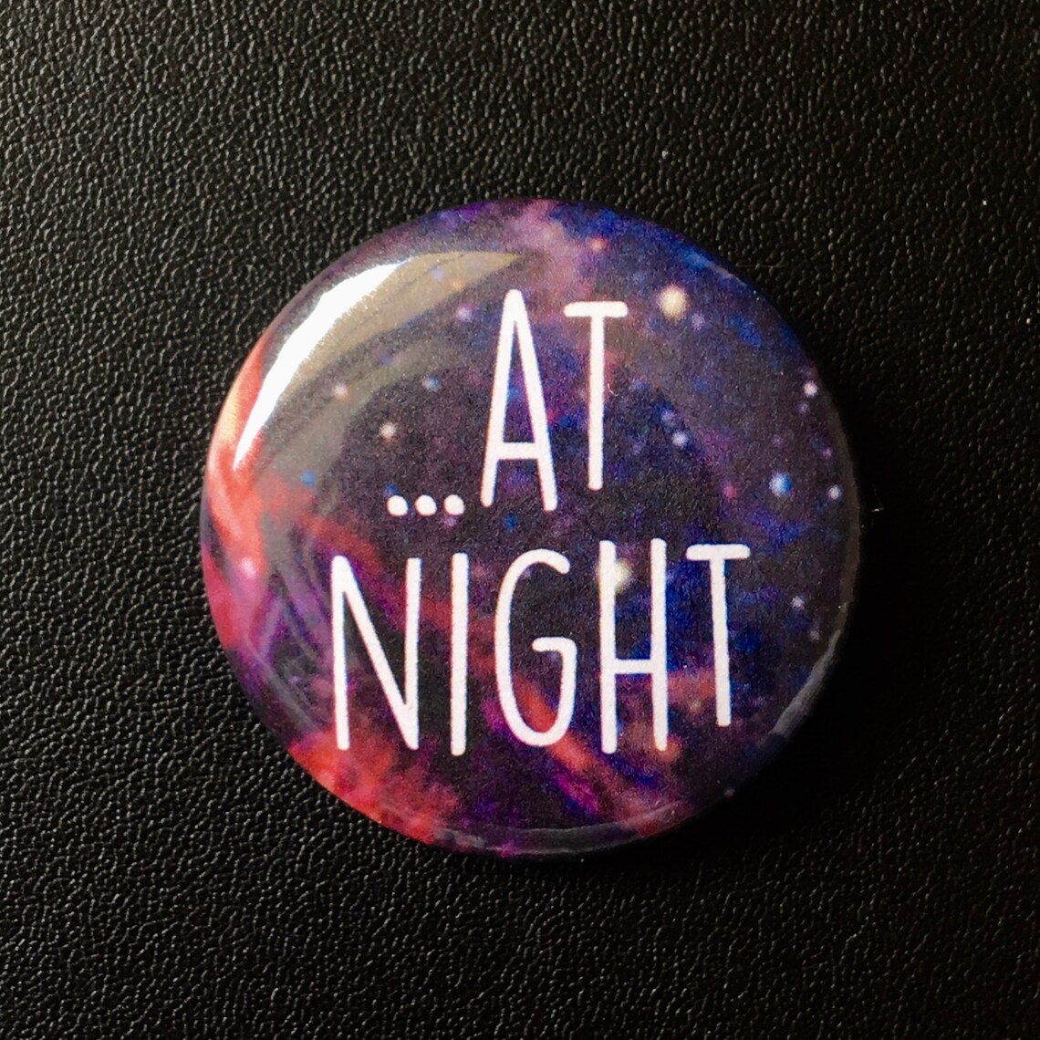 Good Night Button At Night - Button Pin - Etsy