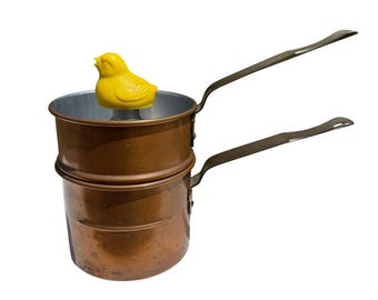 Vintage Revere Ware Kupfer Doppelkessel Topf w Deckel Chick Whistle Mid Century Küche Kupfer Kochgeschirr Bauernhaus Cottagecore Dekor