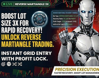Asesor experto (EA) de Martingala inversa 3X / Bot de trading Forex MT5 (Descarga digital)