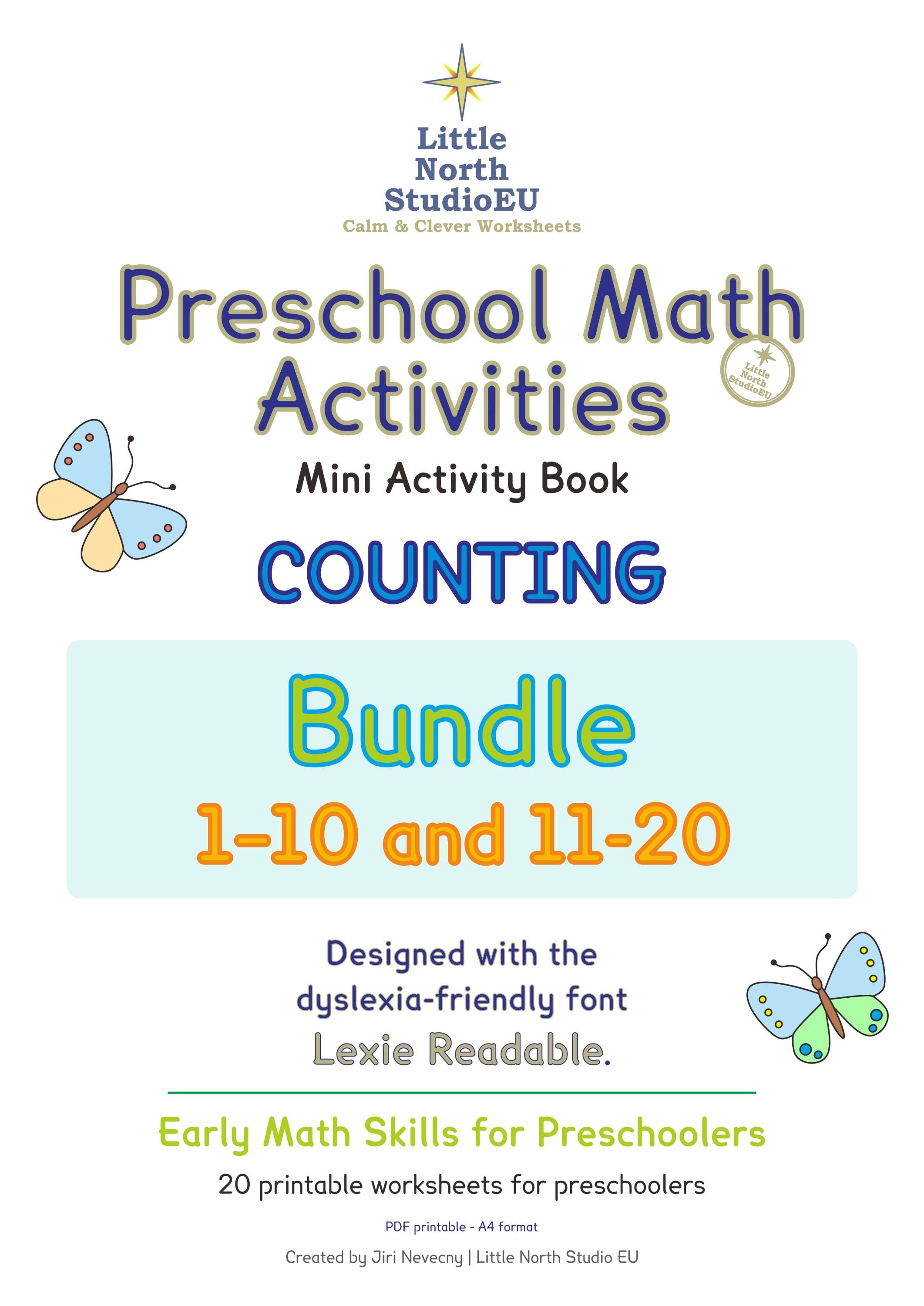 Counting Bundle 1–20 | Preschool Math Worksheets | Number Tracing ...