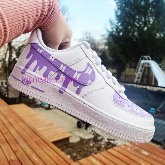 Air Force 1 Purple BTS Custom Shoes Custom Air Force One | Etsy
