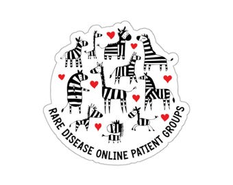 Rare disease patient group sticker