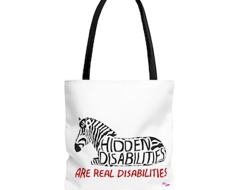 Hidden disabilities tote bag
