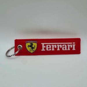 Ferrari Keychain: Red Polyester Key Ring, Car Enthusiast Gift
