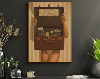 Vintage westernposter - retro vrouw - vintage vrouw kunstafdruk - poster afdrukken - digitale download