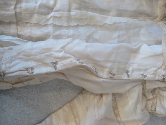 Antique Edwardian/late Victorian Cream Blouse or … - image 9