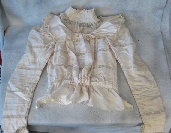 Antique Edwardian/late Victorian Cream Blouse or … - image 1