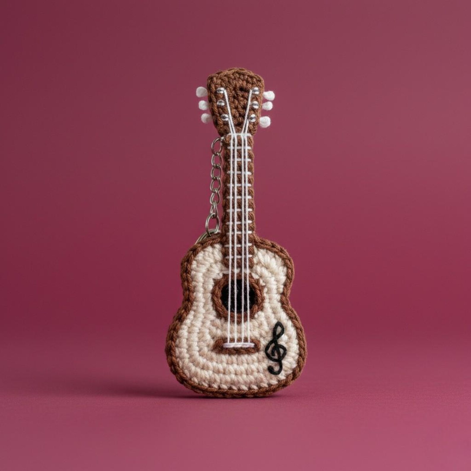 Crocheted Instruments Music Crochet Guitar Keychain Pattern | Amigurumi Musical Instrument (digital ...