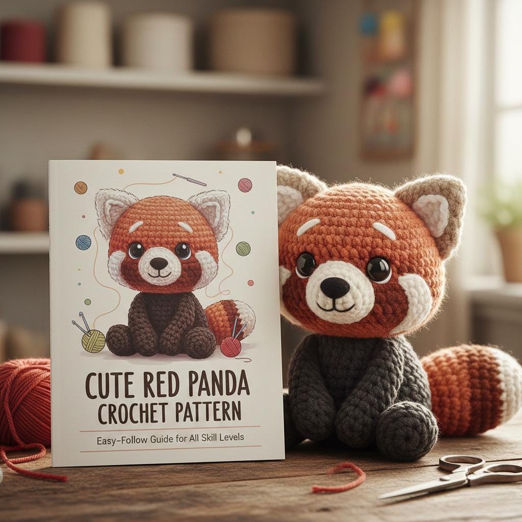 39 Red Panda Crochet Patterns for Adorable Handmade Gifts 6 Red Panda Crochet Pattern Amigurumi Tutorial