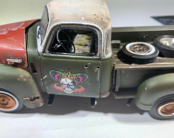 Truck scalemodel, Chevy truck, Chevrolet, Classicwrecks model, ooak, junkermodel, barnfind model, Classicwrecks, junkyard, Musclecar