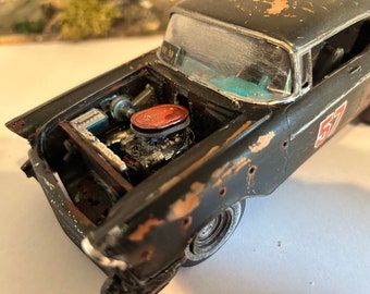 1957 Chevy, ratrod, Classicwrecks, junkermodel, barnfind, modelcar, Chevy belair , junkyard, 1/24scale, plasticmodel.