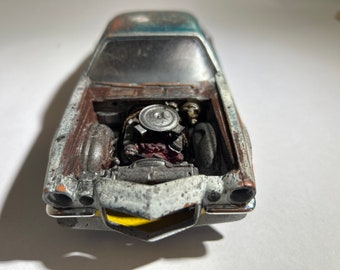 Car scalemodel, camaro, Musclecar, Chevy, Chevy Camaro, rusted wreck, hot rod, rat rod, junkyard model.