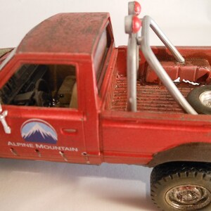 4x4Truck,1/24 Scale Model, Rusted Datsun ,Red Pickup Truck,OffRoad Truck,ScaleModelCar,HandmadeModel,JunkedPlastic,DatsunPickup,barnfind image 4