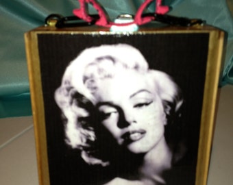 Marilyn Monroe inspired Cigar Box Purse