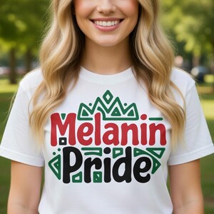 Melanin Pride PNG, Juneteenth SVG, African Flag Design, Sublimation HTV Digital Download