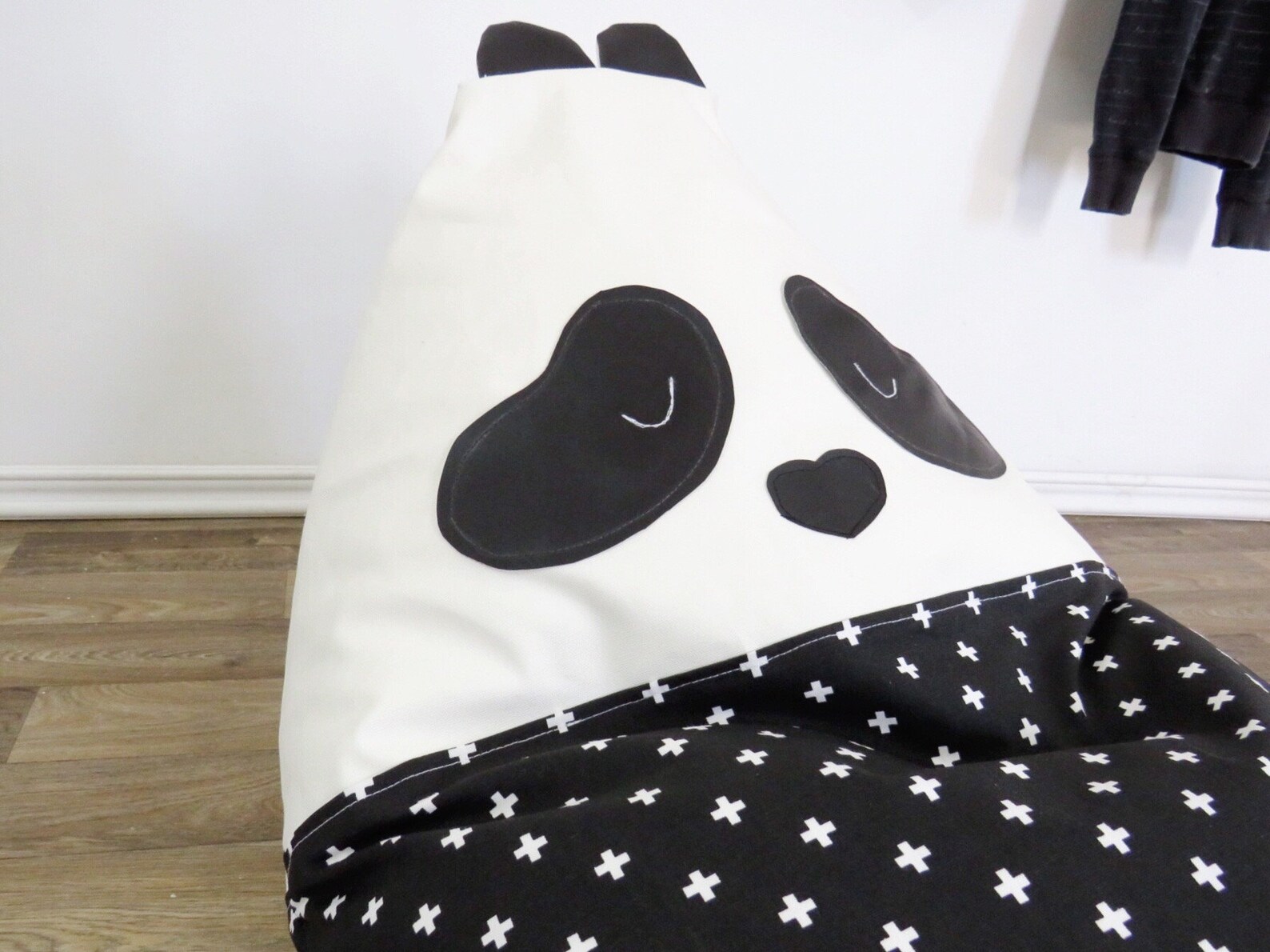 Panda Bear Kids Bean Bag Chair Toddler Black and White Panda Etsy