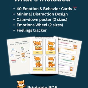 Preschool Emotion Cards – 40 Feelings & Behavior Visual Aids (Ages 3-6) image 2