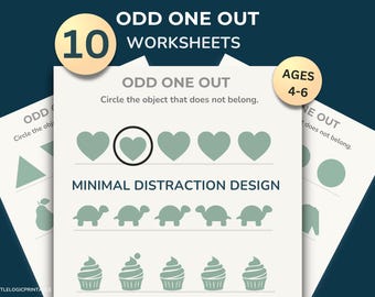 Odd One Out Worksheets for Preschool – 10 Printable Logic Activities Ages 4–6
