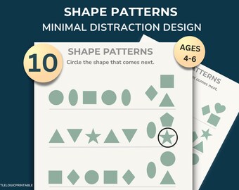 Shape Pattern Worksheets for Preschool – 10 Printable Math Activities Ages 4–6