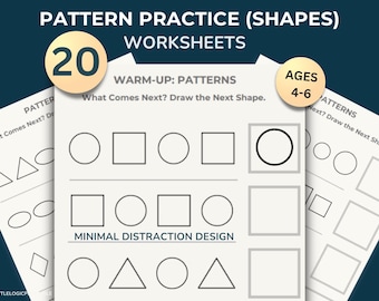 Shape Pattern Worksheets for Preschool – 20 Printable Pattern Activities Ages 4–6