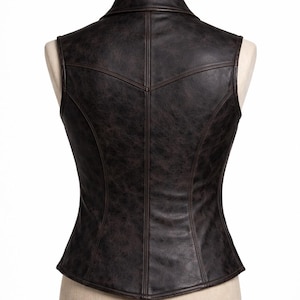 Men’s Leather Pirate Vest, Viking Steampunk Gothic Vest, Renaissance Fair LARP Costume, Handmade Leather Vest for Men