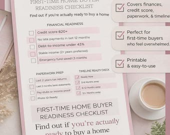 First-Time Home Buyer Checklist | Readiness Planner (PDF)