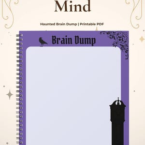 Haunted Brain Dump Printable | Mental Clarity Worksheet | Anxiety Relief Planner | ADHD Organizer | Minimalist Productivity Page