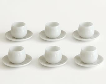 White Marble Coffee Cup & Saucer